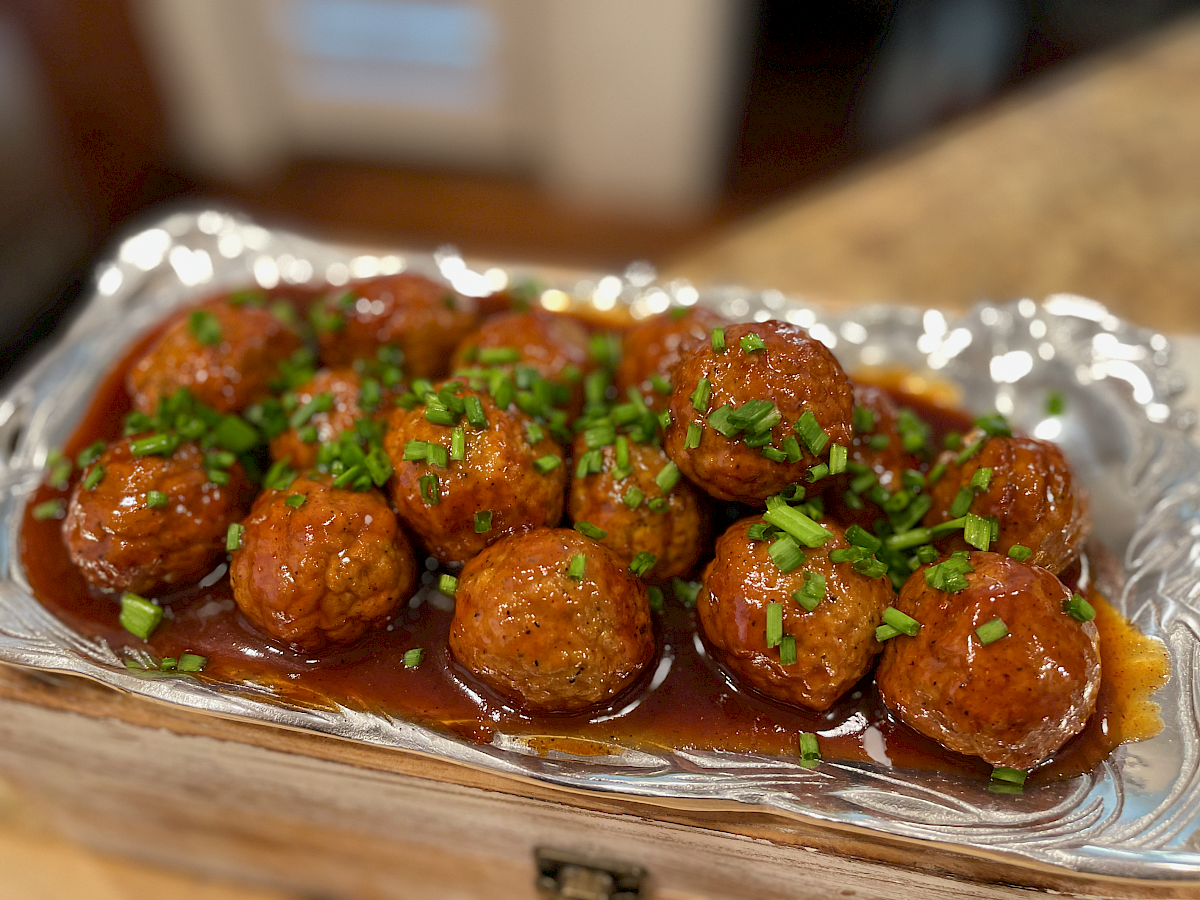 Bourbon Glazed Meatballs